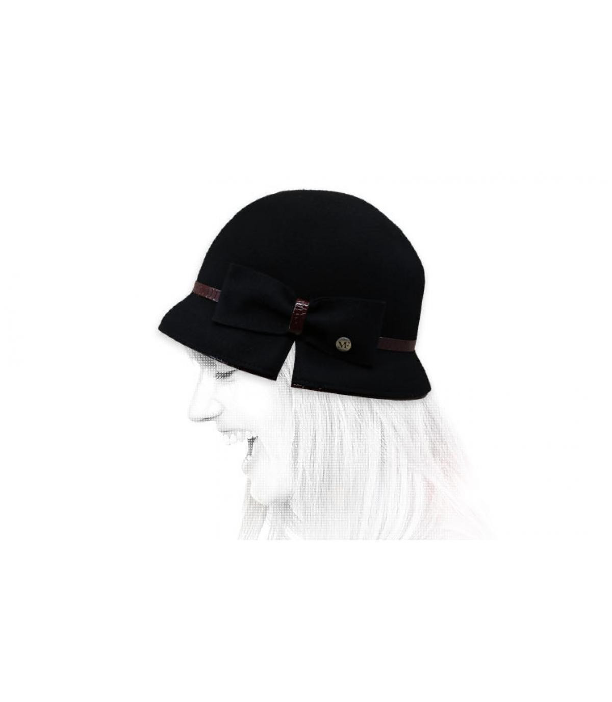 zwarte bell hat bow Candice black